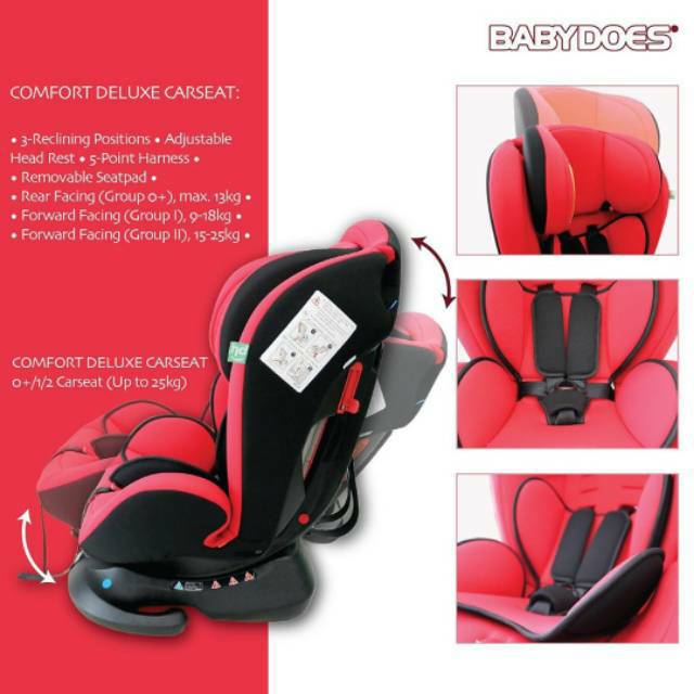 Car Seat Babydoes Covertible 3in1 LCS899 / Kursi Mobil Baby Does HD Carseat Dino Zebra