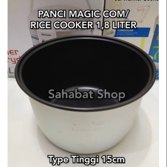 panci magic com rice cooker miyako 1 8 liter tinggi 15cm