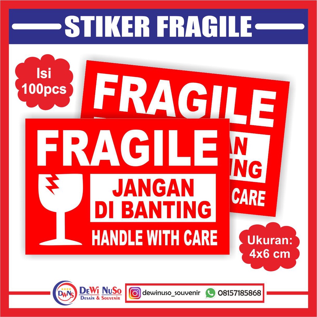 

Stiker Fragile