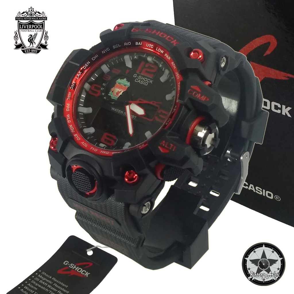 { TOP } JAM TANGAN LIVERPOOL DUAL TIME (List Merah)