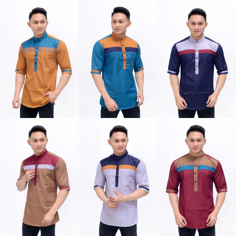 Baju Koko Kurta Pria Lengan Pendek Bahan Toyobo Terbaru Dan Terlaris