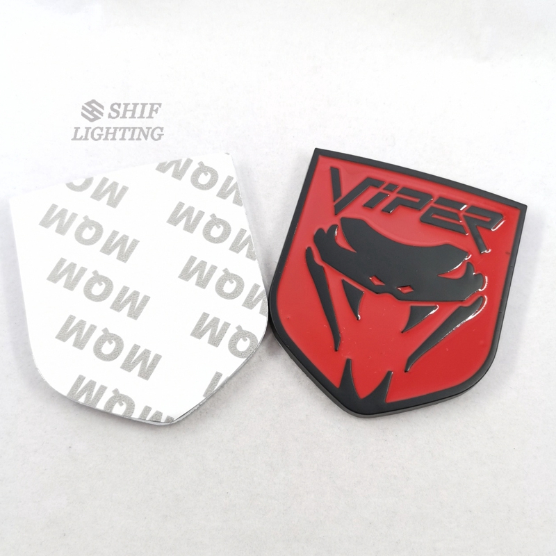 1Pc Stiker Emblem Logo Ular Kobra Bahan Metal Untuk Dekorasi Mobil Ford Mustang