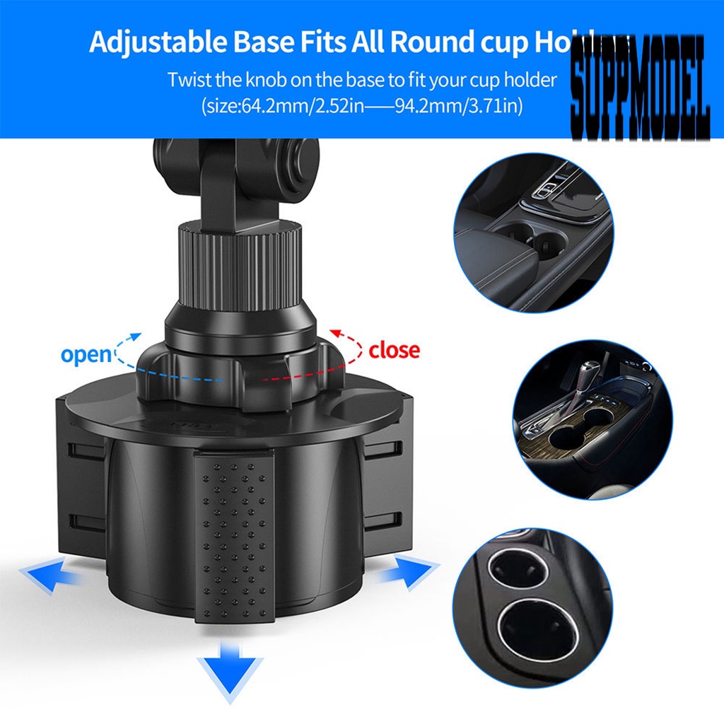 Stand Holder Handphone Universal Multifungsi Model Kepala Ganda Dapat Diputar Untuk Mobil