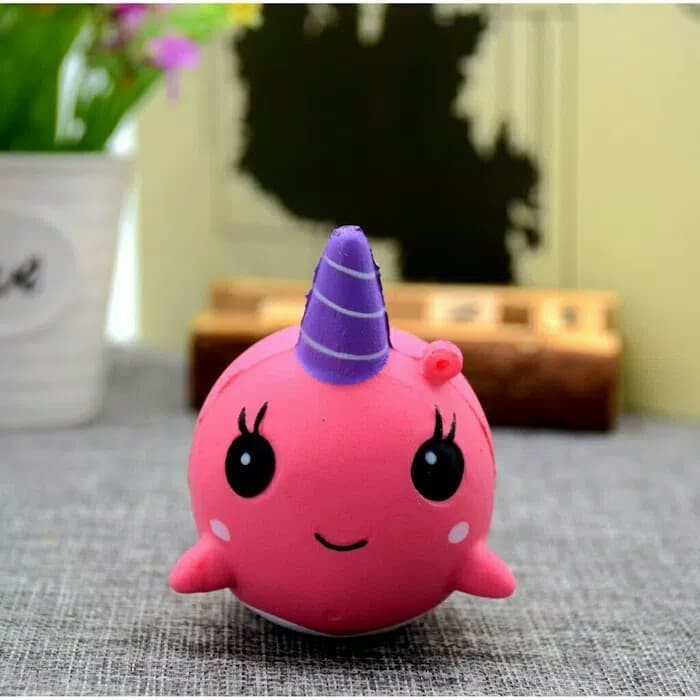 Squishy ikan paus lumba lumba fish unicorn pink mainan anak squishy Mainan Anak murah