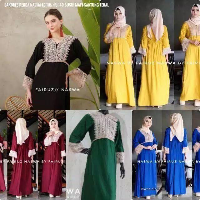 Gamis arabian fairuz naswa LD 110 PB 135 busui