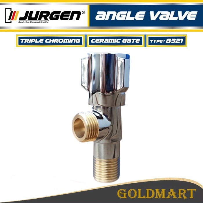 Stop Kran WC Single Valve 1/2 Inch Jurgen Keran Jet Shower (Kuningan)