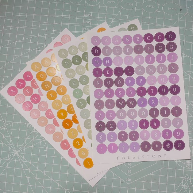 

Sticker Paper Glossy Water Resistant ANTI UV Sticker Alphabet Sticker Angka Warna [ TheBestOne ]