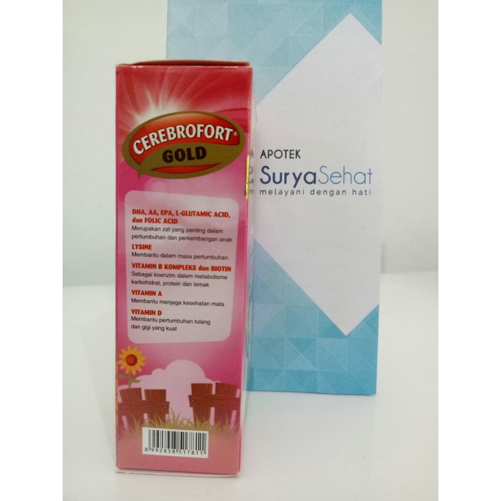 CEREBROFORT GOLD  Multivitamin Masa Tumbuh Kembang Rasa Strawberry 100 ml