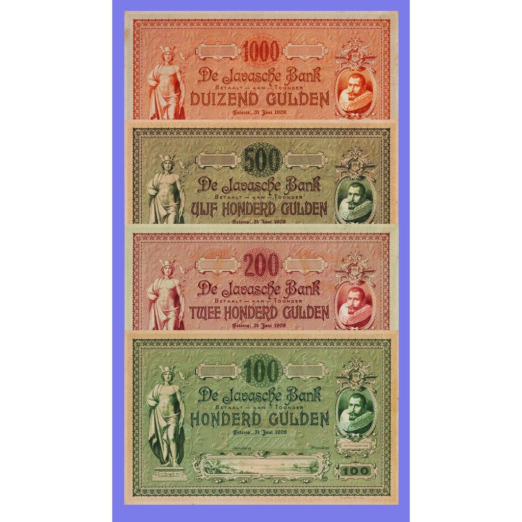 Set Uang gulden lama jan pieterson souvenir replika repro