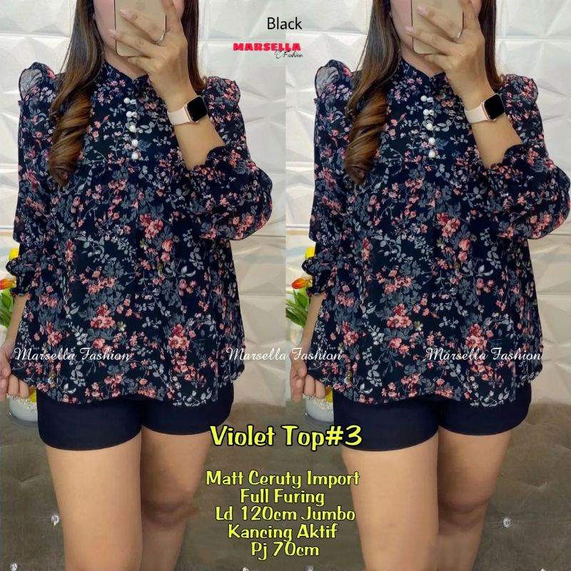 BAJU ATASAN WANITA JUMBO BIG SIZE OVERSIZE LD 100 110 120 130 TERMURAH/LONG TUNIK KEKINIAN KATUN RAY