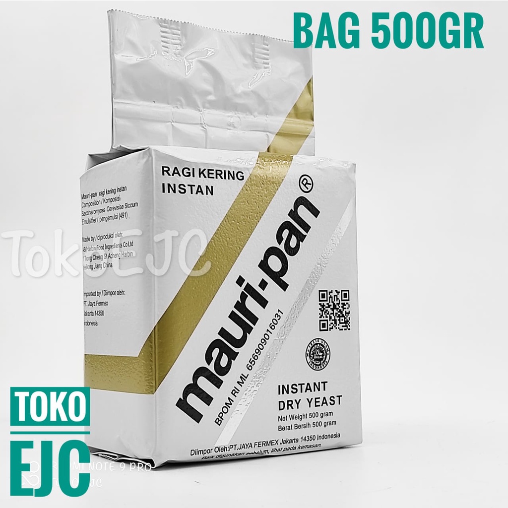 

Ragi Instan / Instant Dry Yeast / Bahan Tambahan Mauripan Mauri Pan 500gr Bag