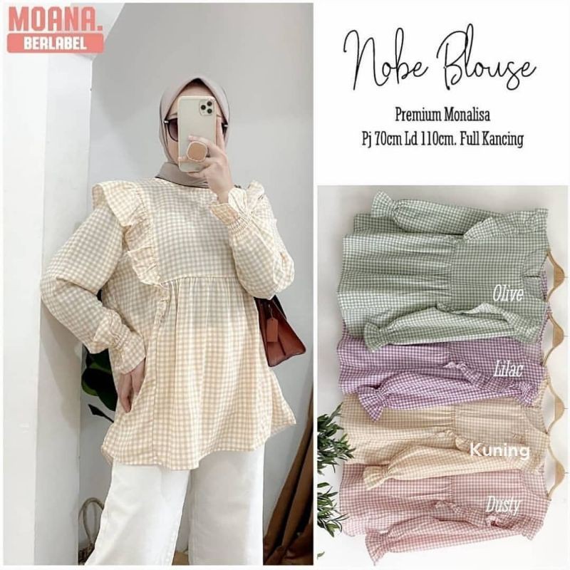 Nobe Blouse ATASAN, TUNIK, Blouse wanita, atasan wanita, BLOUSE, Fashion muslim, baju wanita, fashio