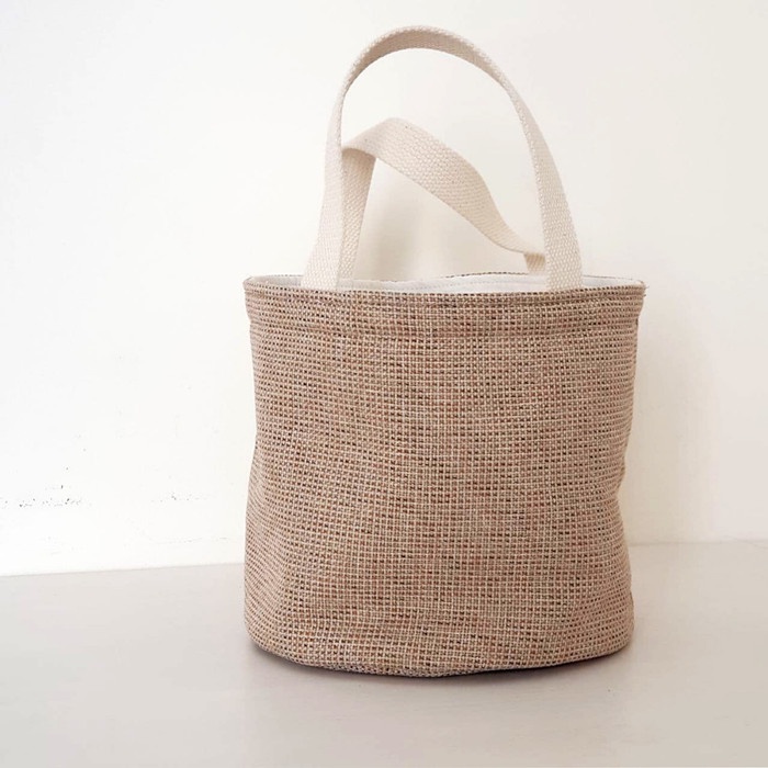 

✨ BISA COD ✨ Tas Tabung Hampers Bulat Rustic Natural Gift Bag