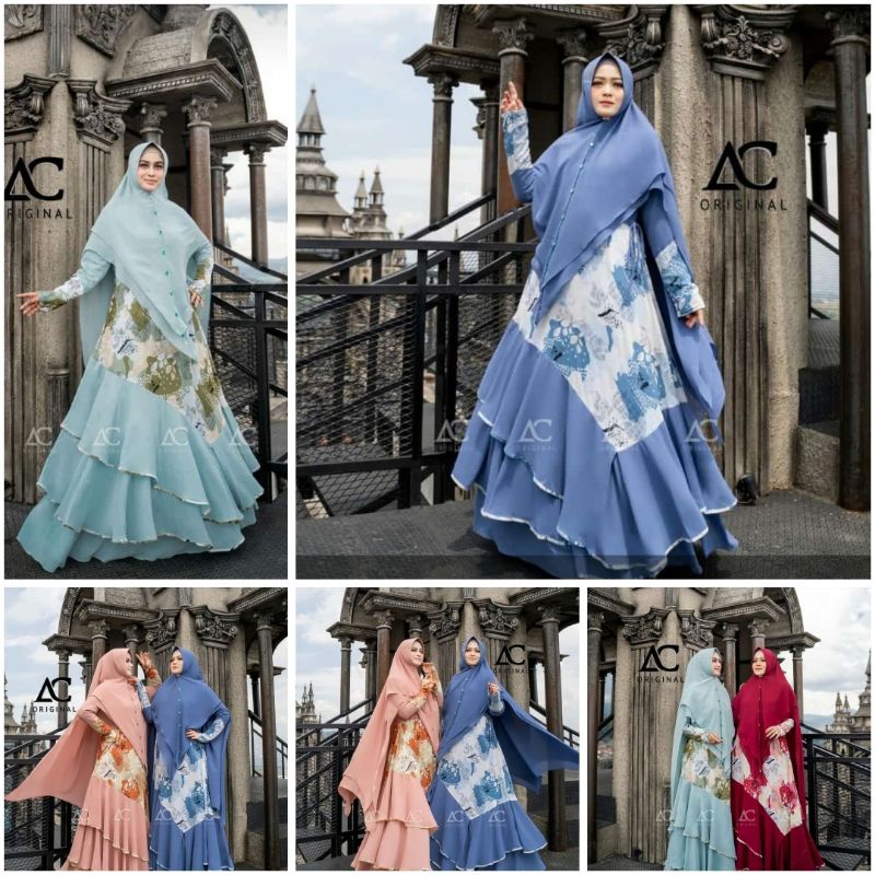 GAMIS TERBARU REMAJA 2021 KEKINIAN BLACK WANITA MUSLIMAH SYARI BY KIRANI AC COLLECTION