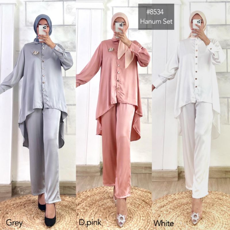 Hanum set miss kami hijab | one set import miss kami hijab | setelan pakaian wanita | miss kami hija