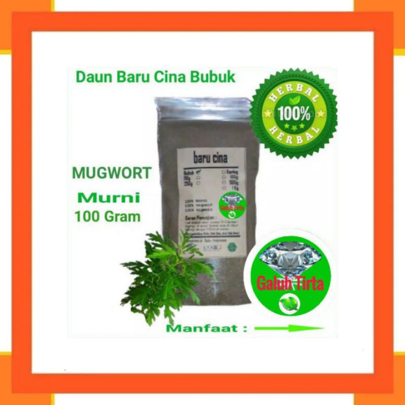 

100 Gram Mugwort Daun Baru Cina Bubuk murni asli original organik premium ARTEMISIA VULGARIS