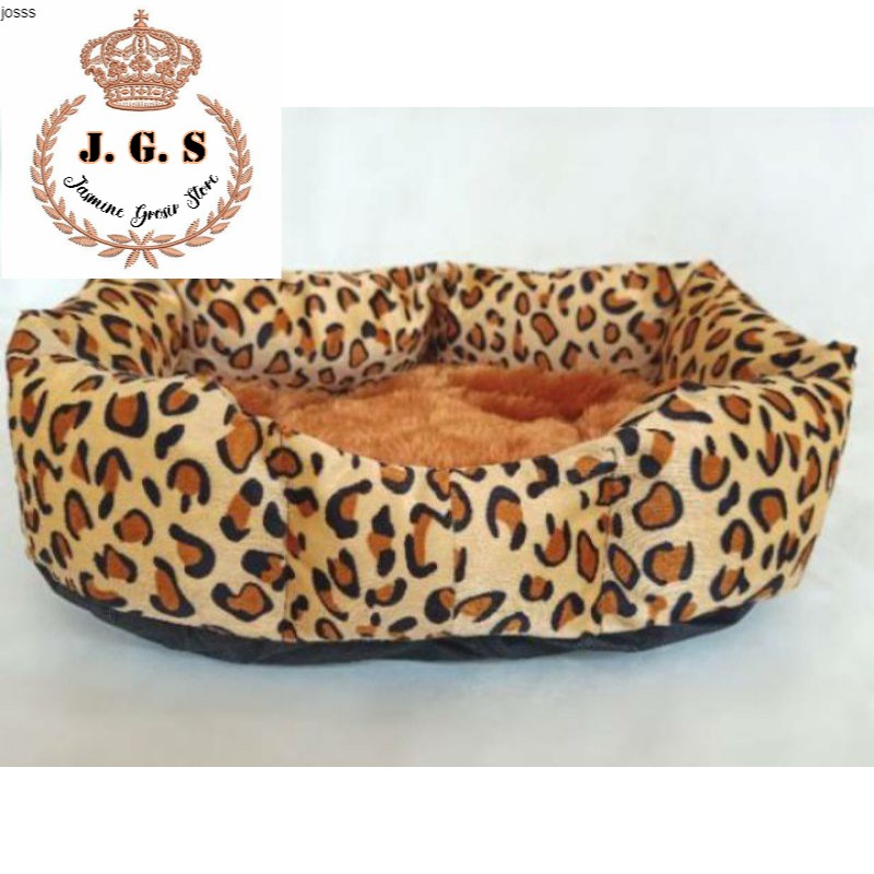 Tempat Tidur Kucing dan anjing | Kandang Kucing | Pets Bed Kecil | Kasur Kucing Murah-Corak Macan