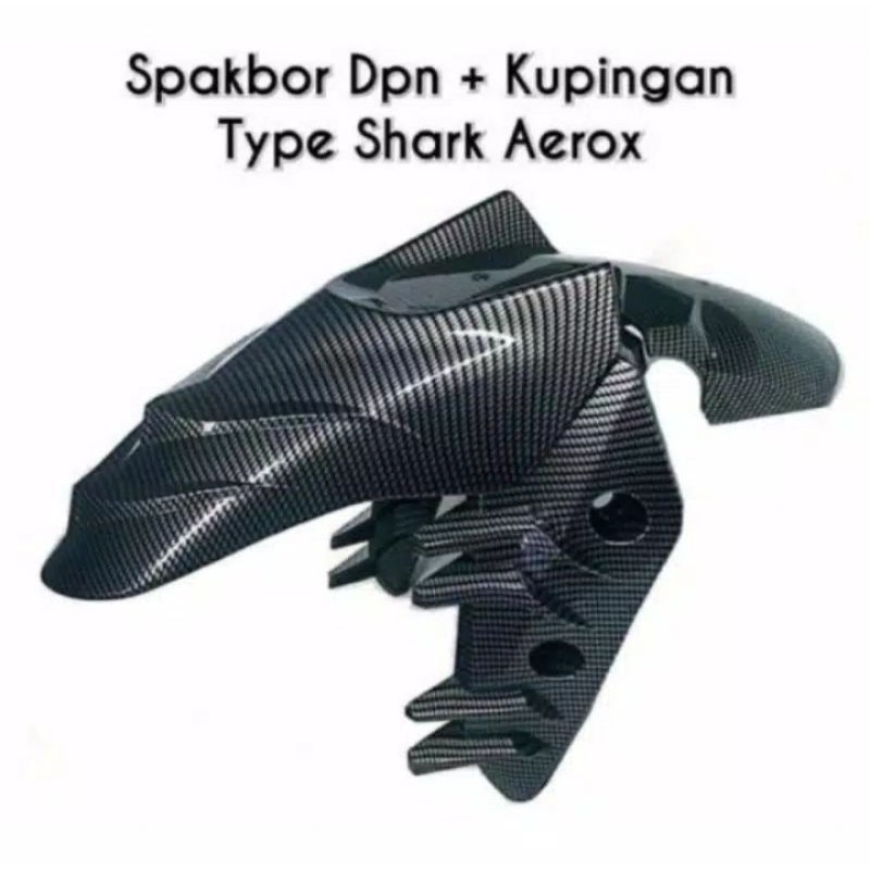 Spakbor Depan Yamaha Aerox 155 Carbonr Nemo model Shark Plus Kupingan