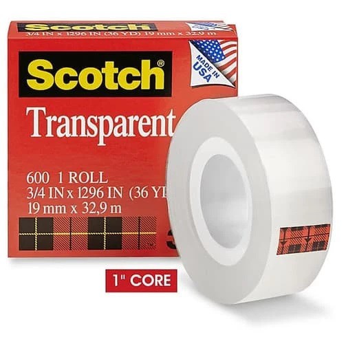 SOLASI BENING ISOLASI SCOTCH TRANSPARANT TAPE 600 3/4 IN 19 MM X 32,9 M SOLATIP BAGUS