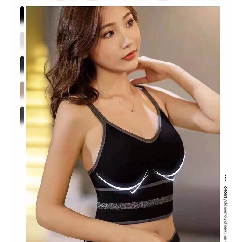 ☀ INDOLAND ☀ B048 BRA SPORT GYM BRA OLAHRAGA PUSH UP WANITA TANPA KAWAT ELASTIS SEXY IMPORT COD