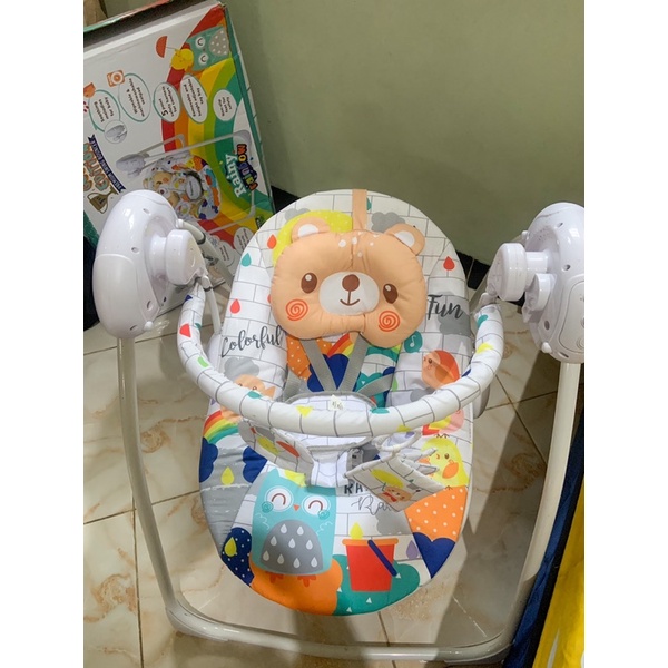 PRELOVED SWING BOUNCER SUGAR BABY (white)