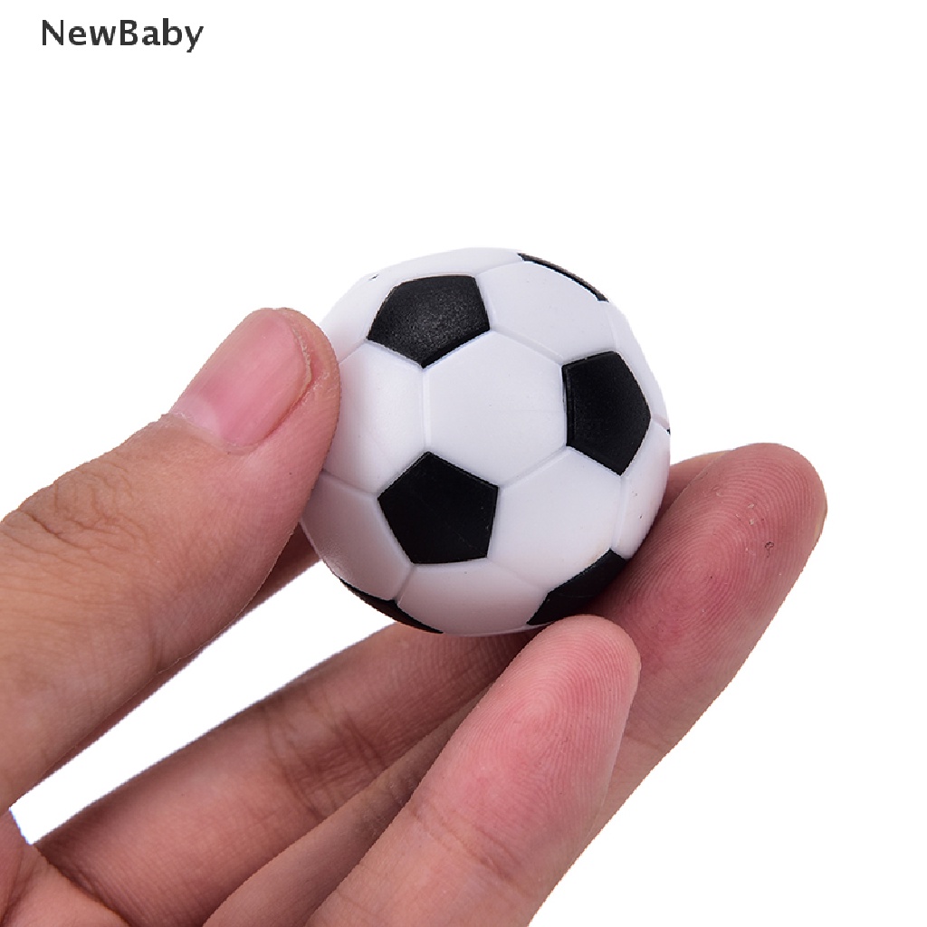 4pcs Bola Foosball 32mm Bahan Plastik Warna Hitam &amp; Putih Untuk Bayi