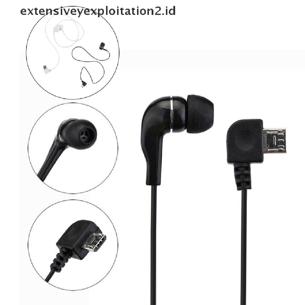 Earphone Wireless Bluetooth Mono Universal Dengan Port Micro Usb