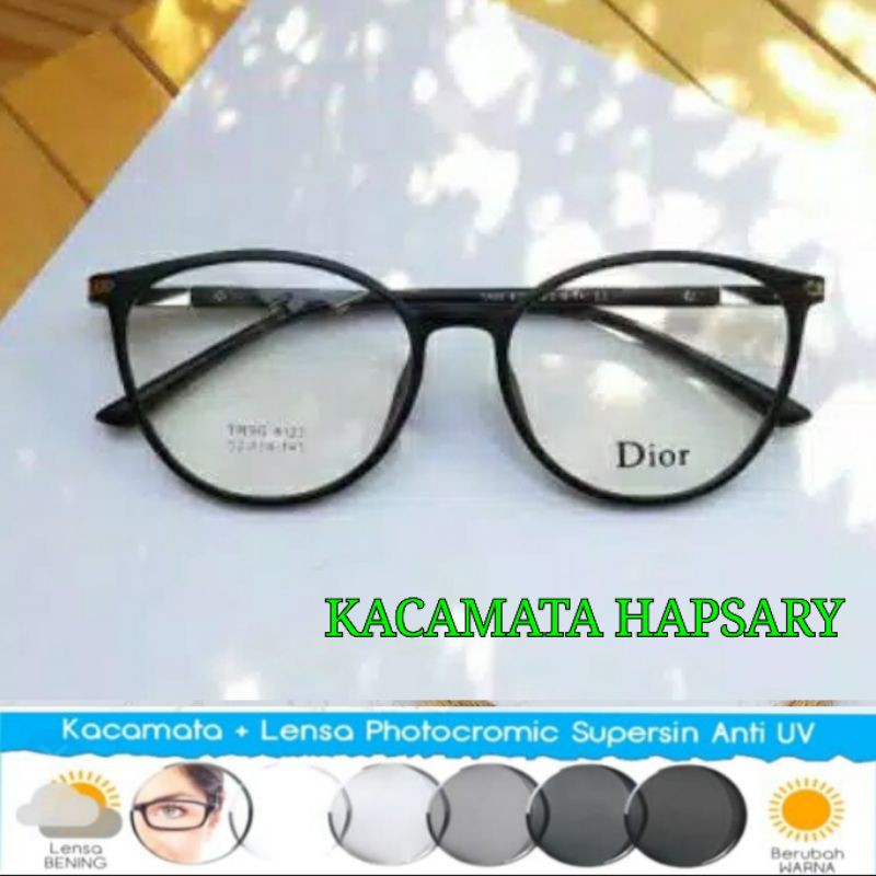 FRAME KACAMATA MINUS | PAKET LENSA PHOTOCROMIC | KACAMATA WANITA 8125 | KACAMATA ANTI RADIASI