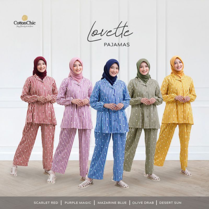 Pajamas Lovette by cotton chic piyama dewasa