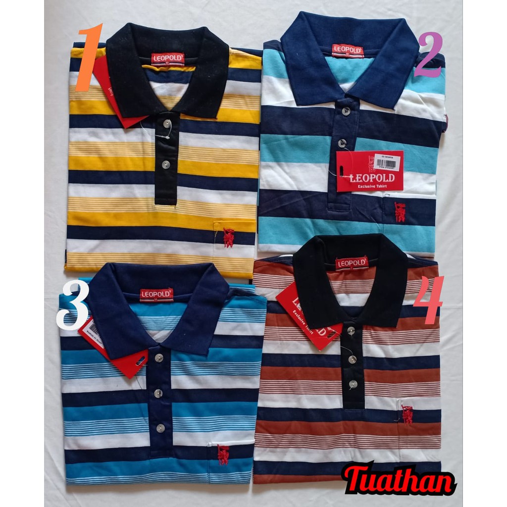 kaos dewasa kerah salur wangki kaos polo merk LEOPOLD
