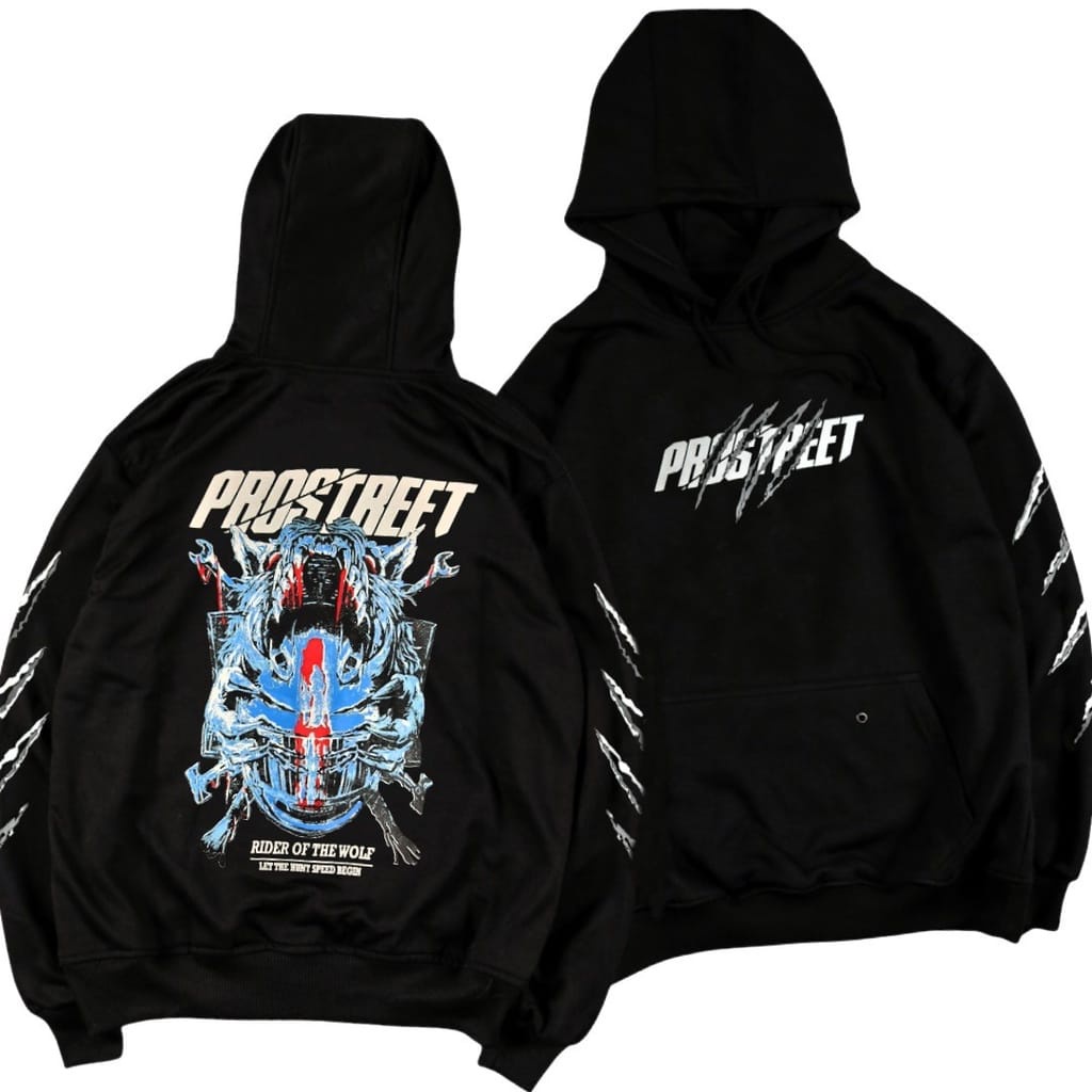 Jaket Hoodie Prostreet New Simple Rider Of The Wolf / Sweater Prostreet Artikel Srigala