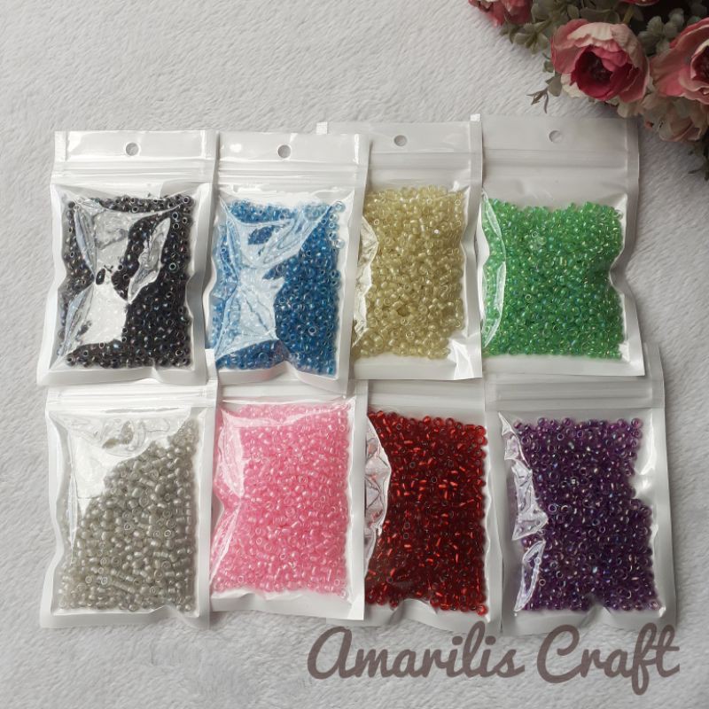 [50gr] Manik Glassbead Bening 4mm Refill