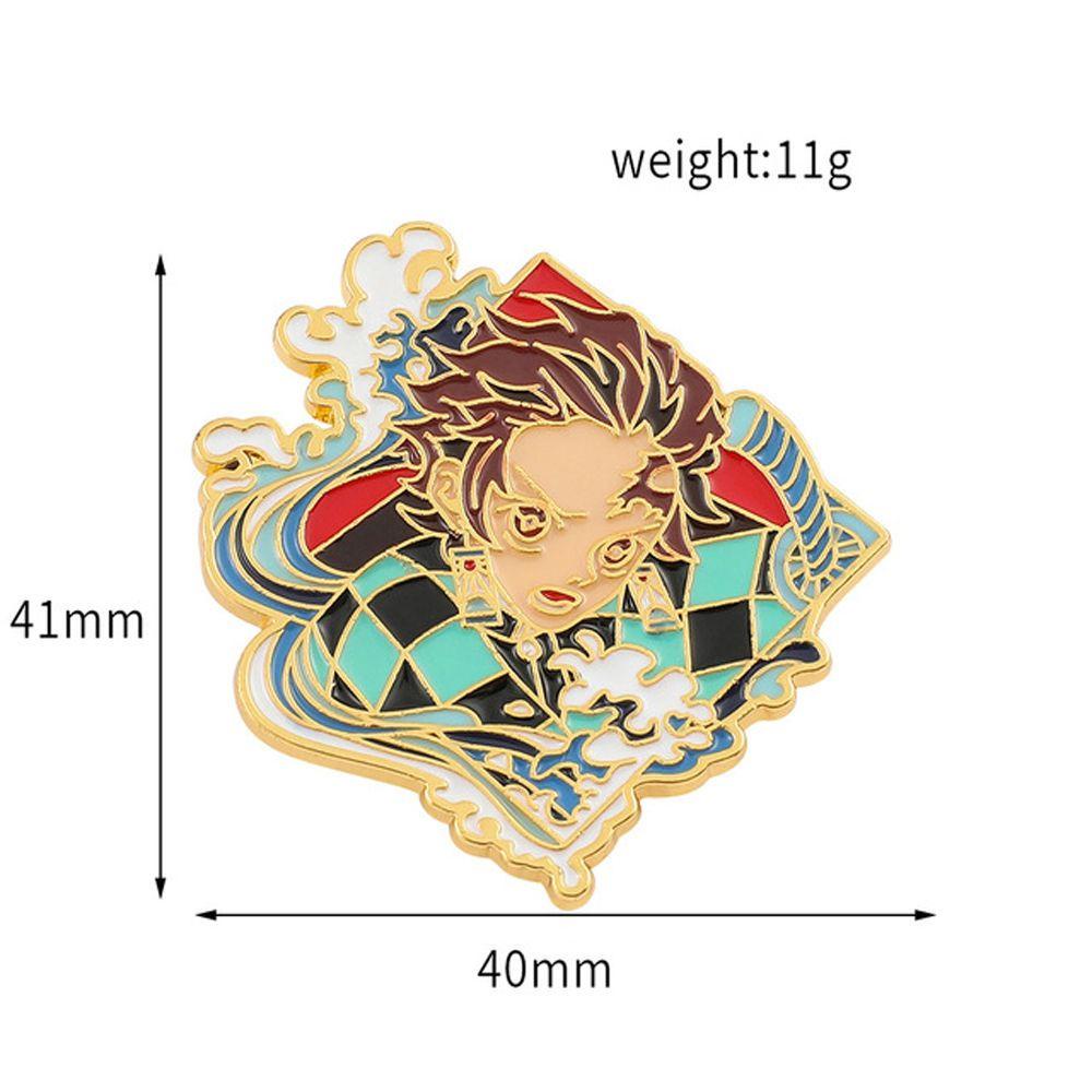 [Elegan] Demon Slayer Lapel Pin Aksesoris Ransel Jaket Pin Pakaian Dekorasi Decor Badge Lencana Pin Anime Badge