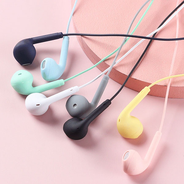 Headset Macaron U19 Hifi Extra Bass Colorfull Earphone Jack 3.5mm With Mic / Handsfree Macaron Matte Color / Headset Import Murah / TS-62