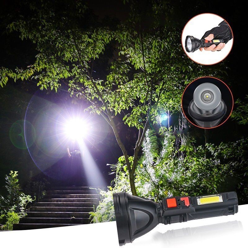 Senter Flashlight USB Charge 8 COB L-830 4 Mode Cahaya