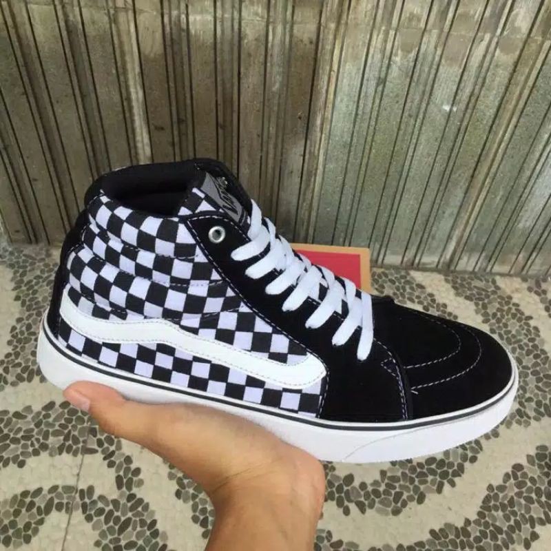 SEPATU VANS CATUR OLD SCHOOL MOTIF VANS TINGGI