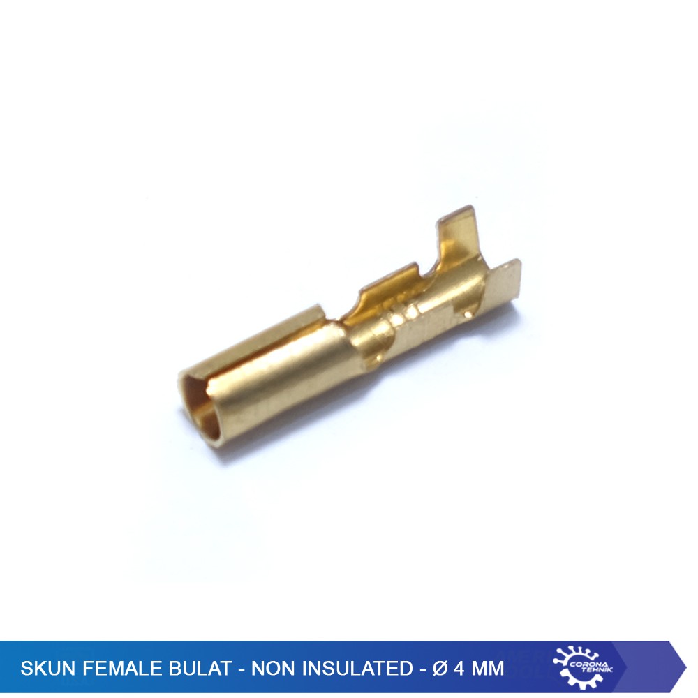 Skun Female Bulat - Non Insulated - Ø 4 mm - Isi 100 Pcs