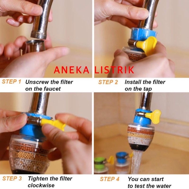 SAMBUNGAN KERAN AIR - SARINGAN KEPALA KERAN FILTER AIR 6X PENYARINGAN - SARINGAN AIR / FILTER SARINGAN AIR