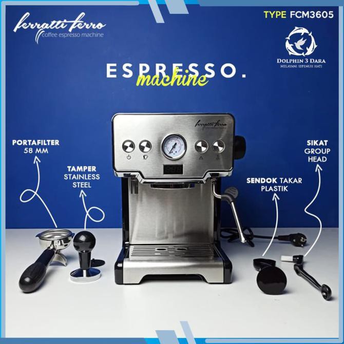 Promo Mesin Alat Pembuat Kopi Espresso Ferratti Ferro Fcm3605 Fcm 3605 Amriashop