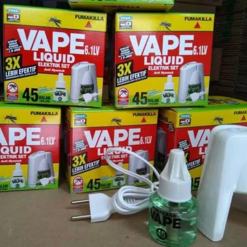 OBAT NYAMUK VAPE LIQUID 6.1 LV ELEKTRIK ALAT PLUS REFILL 45 MALAM