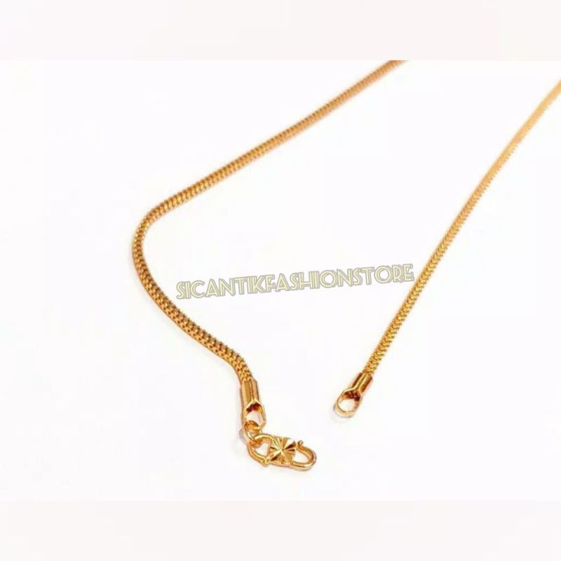Kalung Titanium Milano kalung rantai kotak Gold Fashion pria/wanita terlaris anti Karat tidak luntur