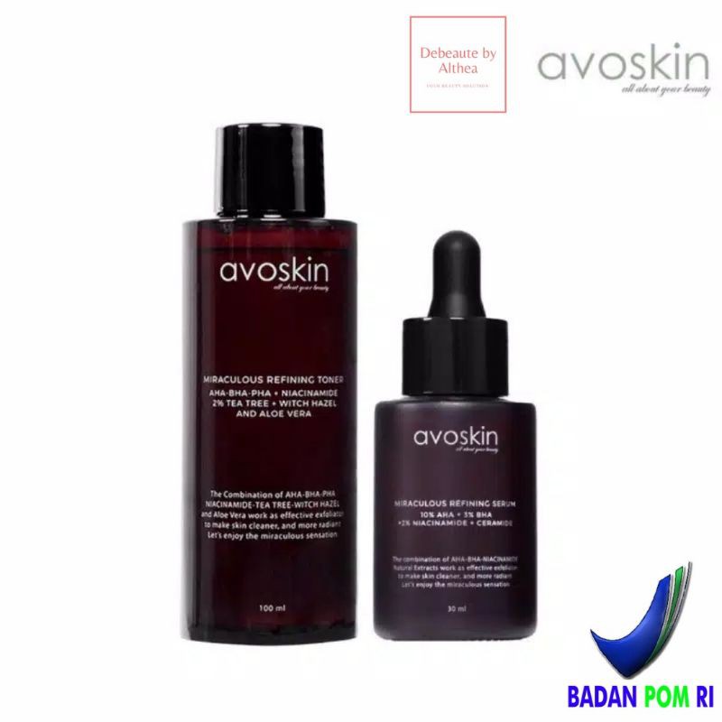 Avoskin Miraculous REFINING Toner 100ml / 20ml &amp; Serum 30ml [Anniversary Edition]