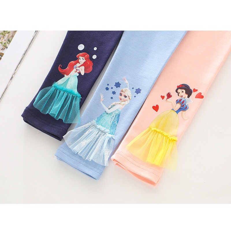 LEGGING CELANA ANAK PEREMPUAN MOTIF 3D PANJANG DISNEY PRINCESS