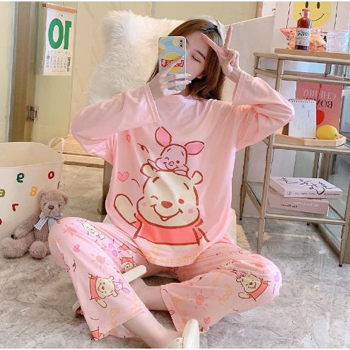 1089 ONESET BAJU KAOS TIDUR PIYAMA KEKINIAN PP SPANDEK IMPORT FASHION WANITA KOREA ONE SET SETCEL BA