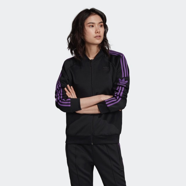 adidas black and purple jacket