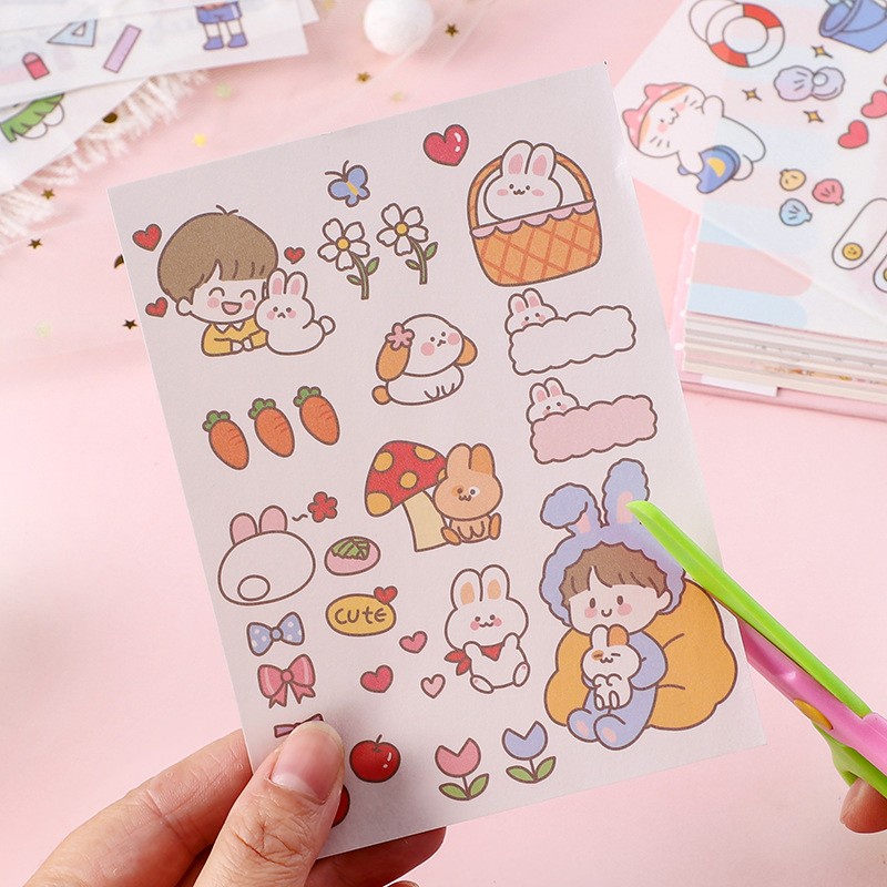 Stiker Dekoratif Korea Cute / Planner Journal Scrapbook /Stiker Aestetic