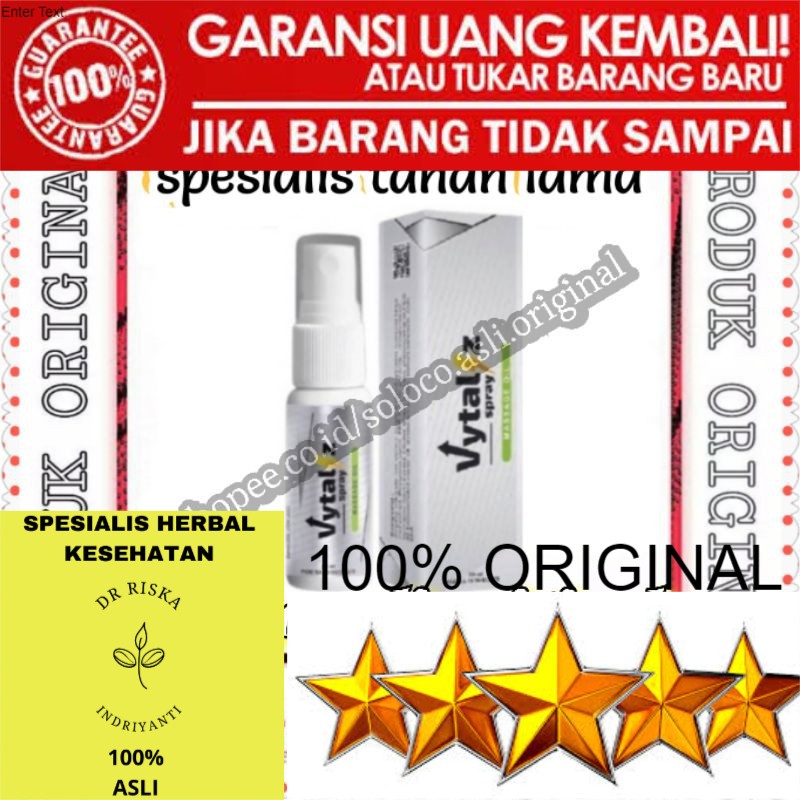 100% ASLI VYTALIZ SPRAY ASLI ORIGINAL HERBAL SEMPROT PRIA