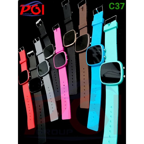 DC C ( C00037 ) JAM TANGAN LED DEWASA MODEL OVAL / ORIGINAL / TIDAK BISA MEMILIH