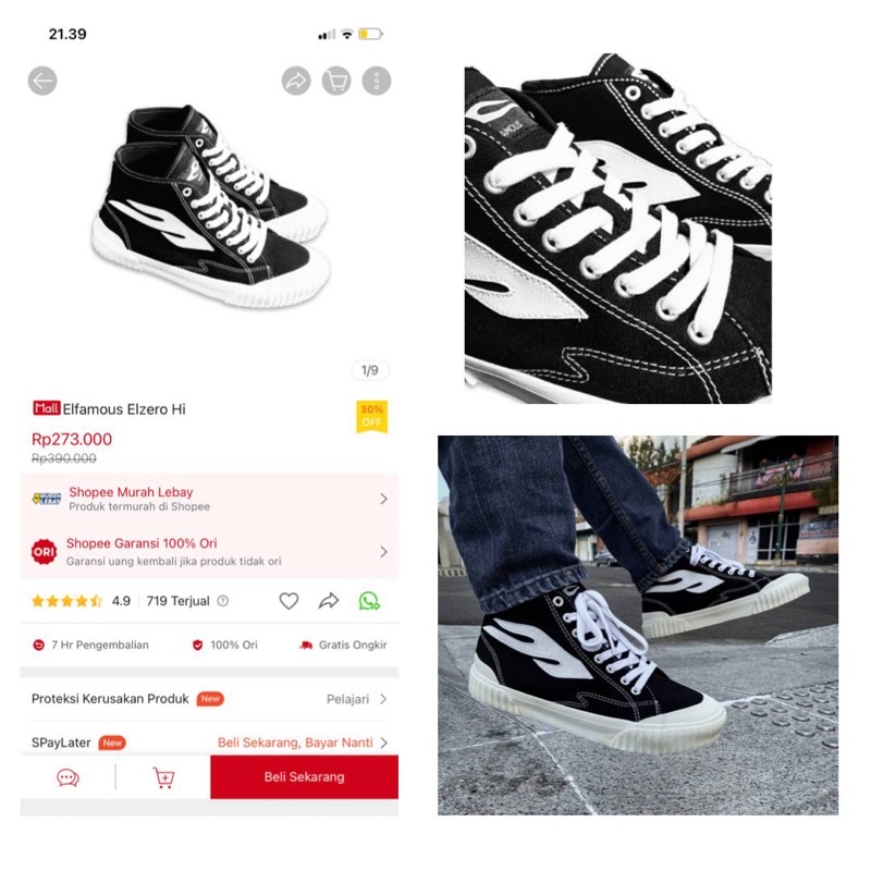 SEPATU Elfamous Elzero Hi size (43)