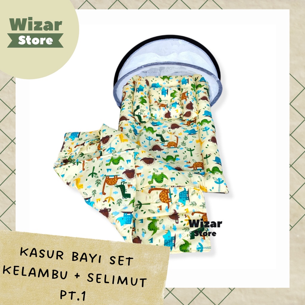 SET KASUR KELAMBU BAYI DAN SELIMUT KUWALITAS BAHAN PREMIUM BERMOTIF/KASUR BAYI KOLAM/MATRAS TIDUR BAYIKasur Bayi Kulambu bisa Di Lepas Model Kolam satu Set Bantal Guling/kasur bayi besot motif lucu/cod/